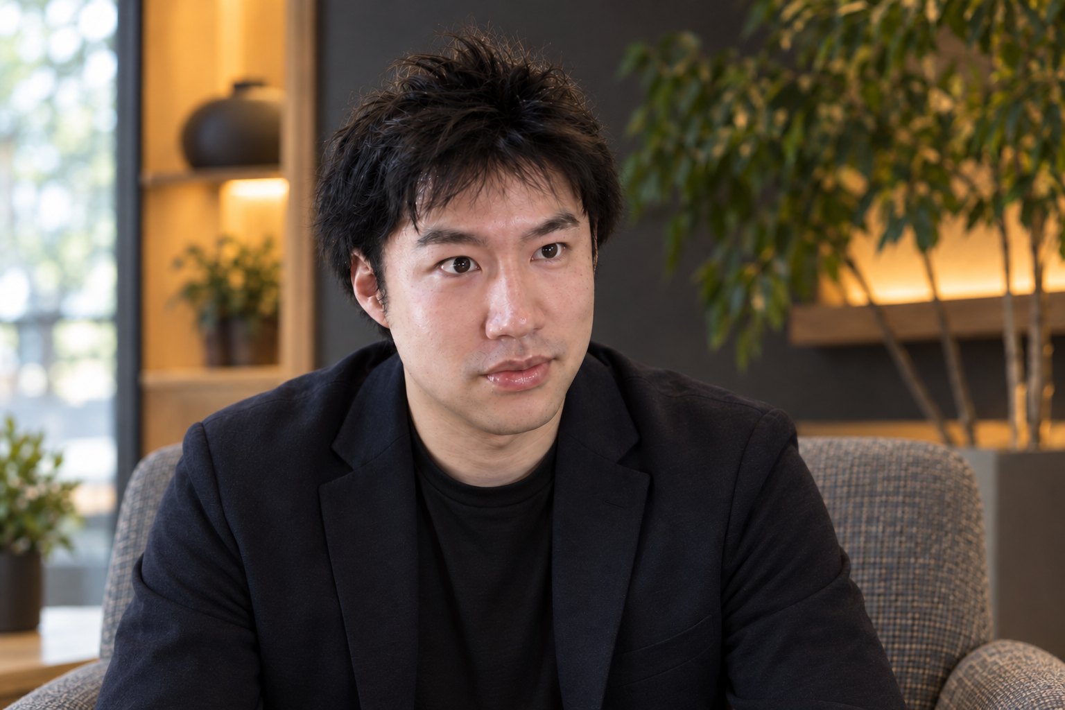 質問を受けて考える澤 万純さん